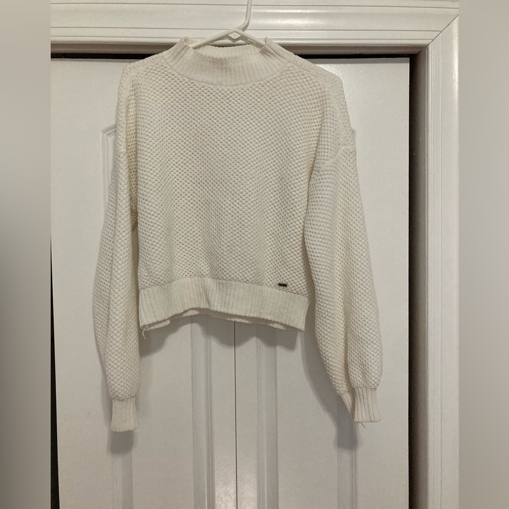 Hollister white sweater